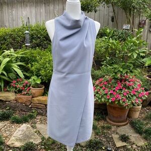 HALSTON Heritage Pale Blue Sleeveless Dress